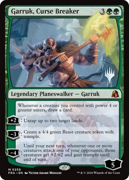 Garruk, briseur de malédictions, carte Magic PFRA 259p — extension Reality Fracture Promos