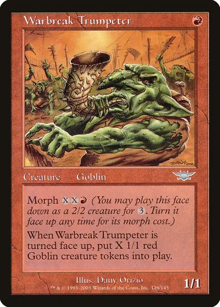 Warbreak Trumpeter, Magic card LGN 116 — Legions set