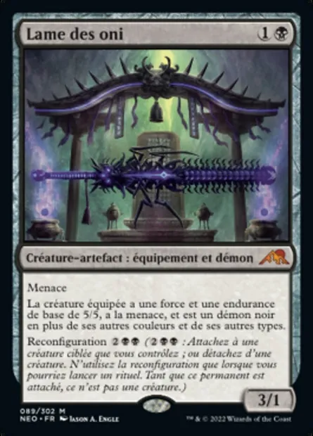 Lame des oni, carte Magic NEO 89 — extension Kamigawa: La Dynastie Néon