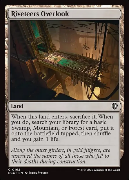 Riveteers Overlook, Magic card ECC 162 — Lorwyn Eclipsed Commander set