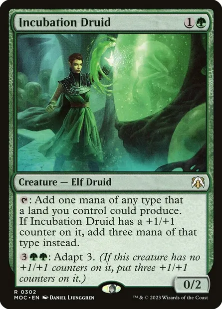 Incubation Druid, Magic card MOC 302 — March of the Machine Commander set