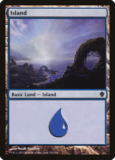 Island, Magic card C13 341 — Commander 2013 set