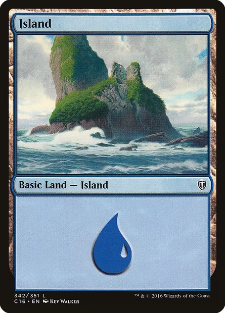 Island, Magic card C16 342 — Commander 2016 set