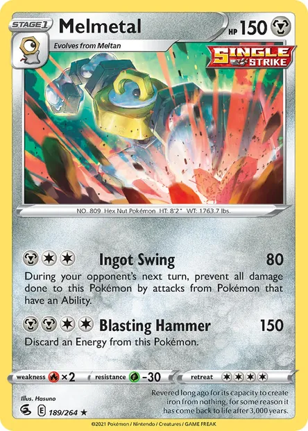 Melmetal, Pokémon card FST 189 — Fusion Strike set