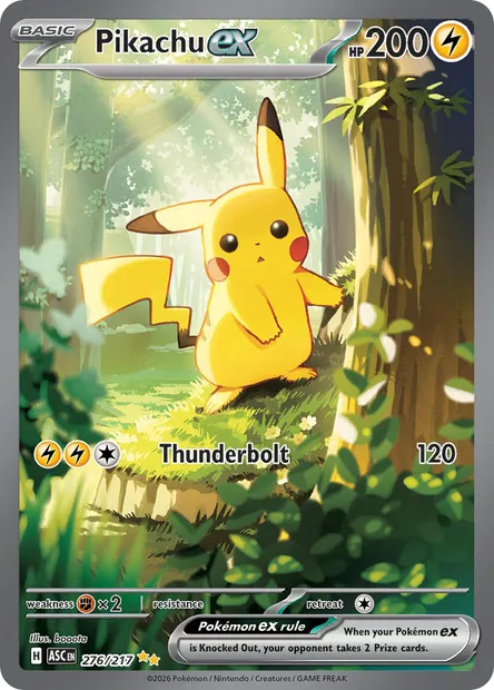 Pikachu ex, Pokémon card ASC 276 — Ascended Heroes set