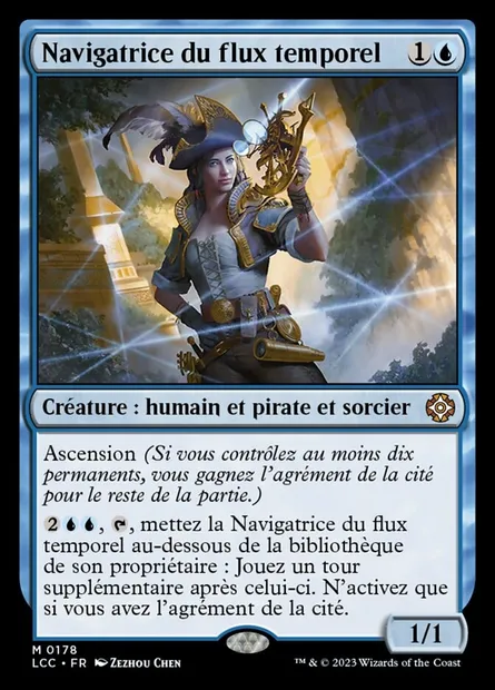 Navigatrice du flux temporel, carte Magic LCC 178 — extension The Lost Caverns of Ixalan Commander
