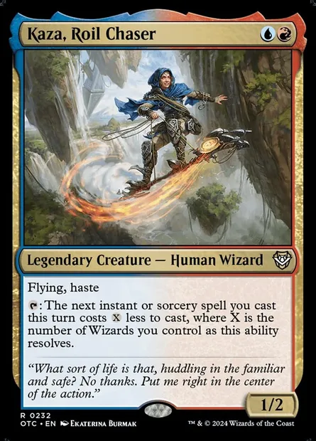 Kaza, Roil Chaser, Magic card OTC 232 — Outlaws of Thunder Junction Commander set