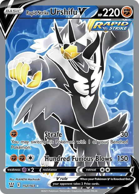Rapid Strike Urshifu V, Pokémon card BST 152 — Battle Styles set