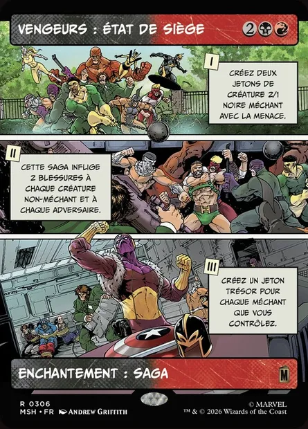 Vengeurs : état de siège, carte Magic MSH 306 — extension Marvel Super Heroes