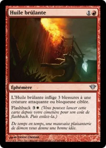 Huile brûlante, carte Magic DKA 84 — extension Obscure Ascension
