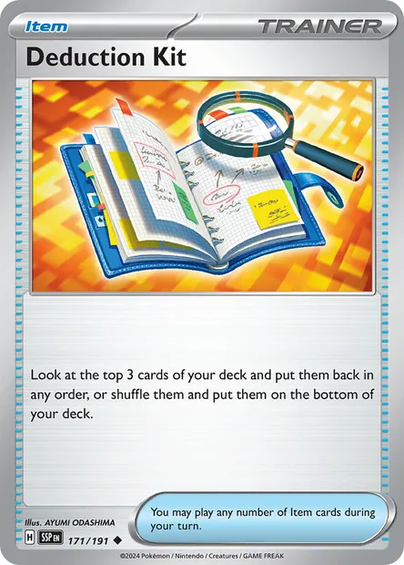 Deduction Kit, Pokémon card SSP 171 — Surging Sparks set