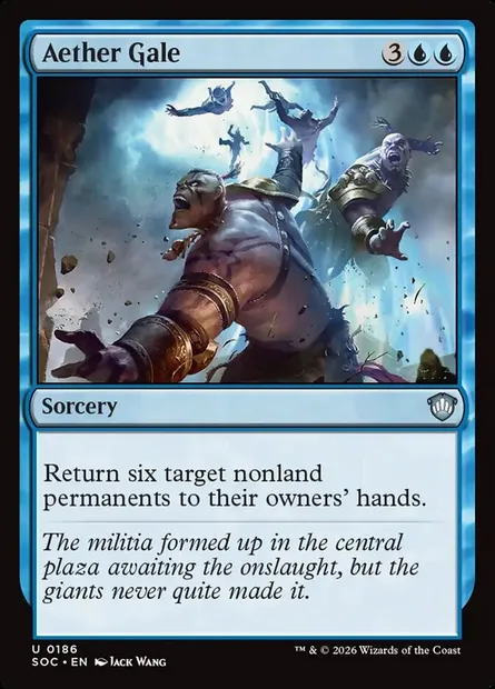 Aether Gale, Magic card SOC 186 — Secrets of Strixhaven Commander set