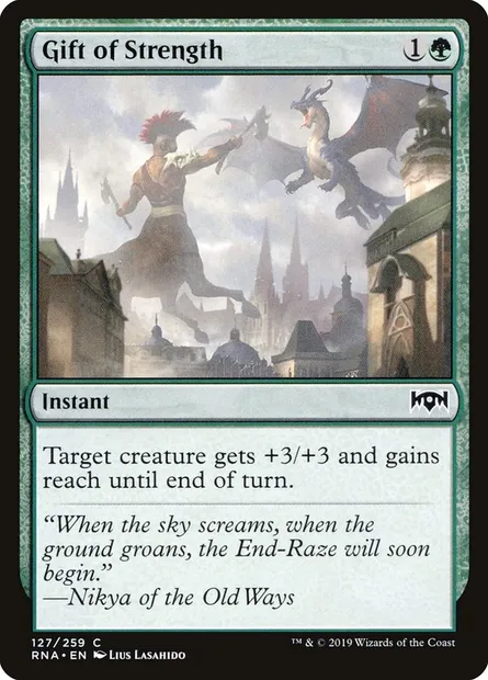 Gift of Strength, Magic card RNA 127 — Ravnica Allegiance set