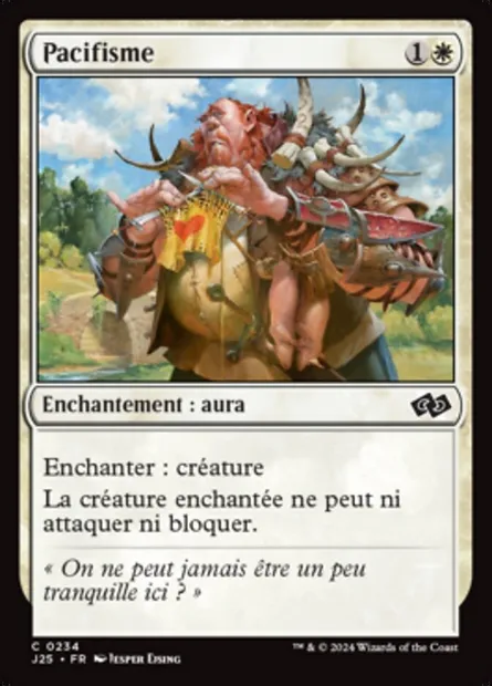 Pacifisme, carte Magic J25 234 — extension Foundations Jumpstart