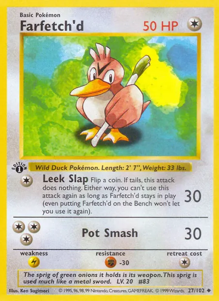 Farfetch'd, Pokémon card BS 27 — Base Set set