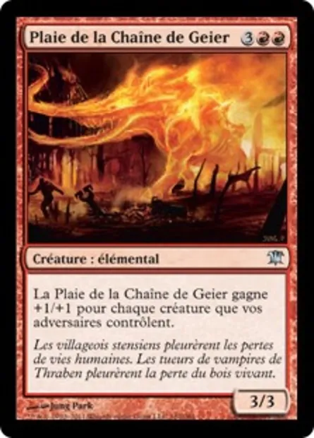 Plaie de la Chaîne de Geier, carte Magic ISD 162 — extension Innistrad