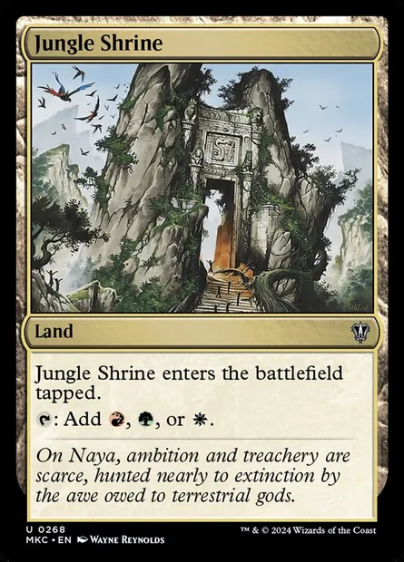 Jungle Shrine, Magic card MKC 268 — Murders at Karlov Manor Commander set