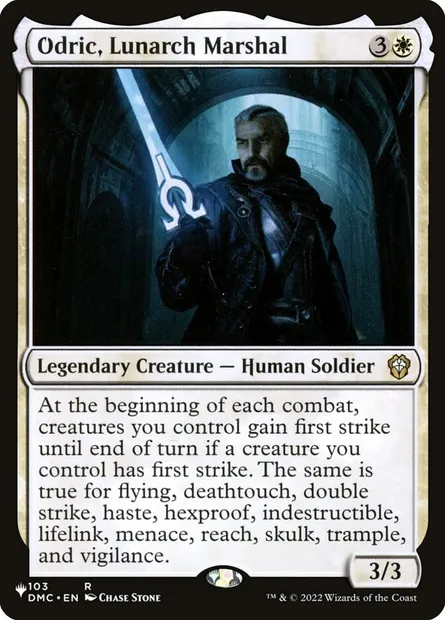 Odric, maréchal lunarque, carte Magic PLST DMC-103 — extension The List
