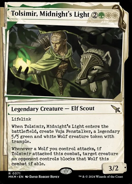 Tolsimir, Midnight's Light, Magic card MKM 371 — Murders at Karlov Manor set