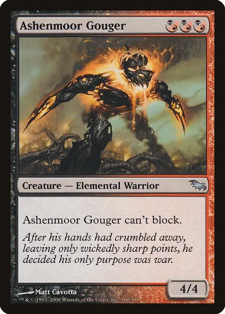 Ashenmoor Gouger, Magic card SHM 180 — Shadowmoor set