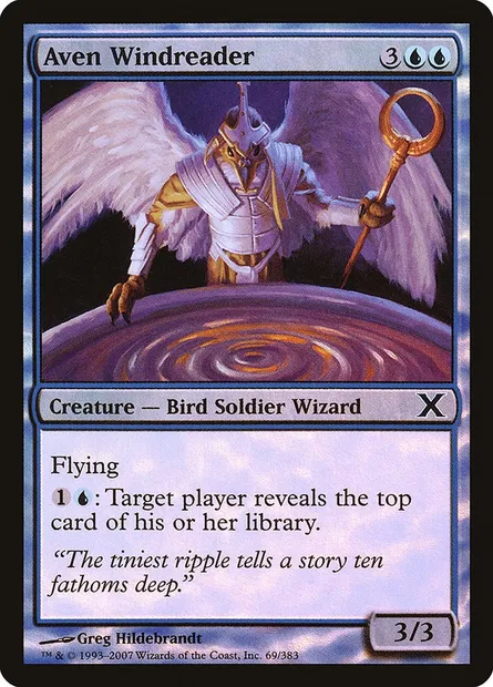 Aven Windreader, Magic card 10E 69★ — Tenth Edition set