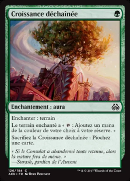Croissance déchaînée, carte Magic AER 126 — extension La révolte éthérique