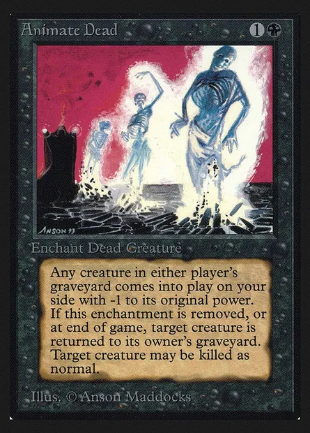 Animation des morts, carte Magic CED 93 — extension Collectors' Edition
