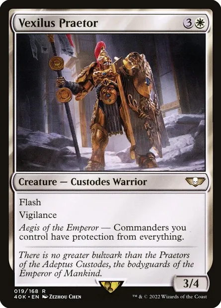 Vexilus Praetor, Magic card 40K 19 — Warhammer 40,000 Commander set