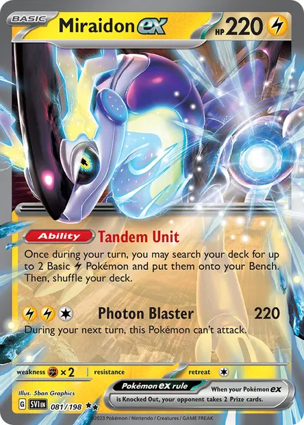 Miraidon ex, Pokémon card SVI 081 — Scarlet & Violet set