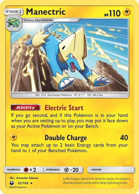 Manectric, Pokémon card CES 52 — Celestial Storm set