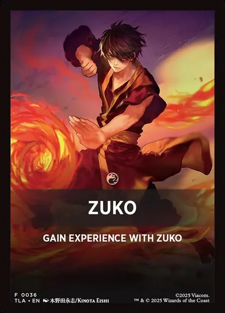 Zuko, carte Magic JTLA 36 — extension Avatar: The Last Airbender Jumpstart Front Cards