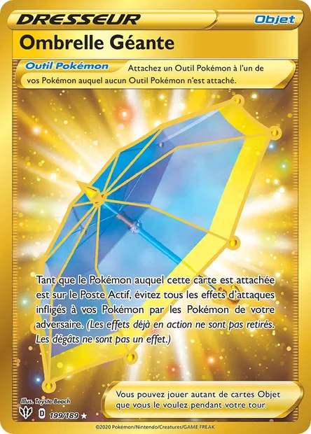 Ombrelle Géante, carte Pokémon DAA 199 — extension Ténèbres Embrasées