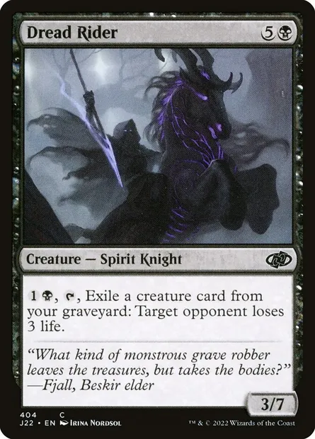 Dread Rider, Magic card J22 404 — Jumpstart 2022 set