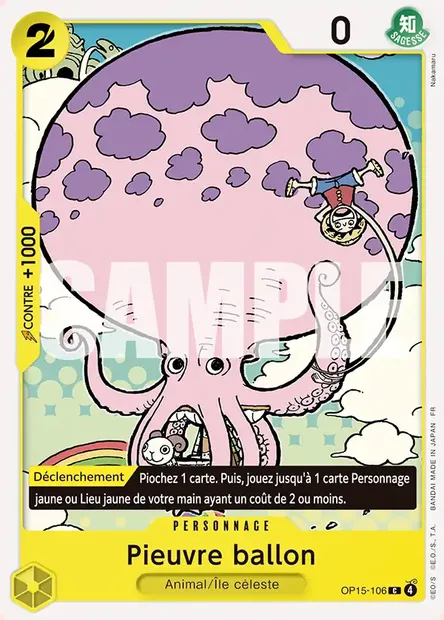 Pieuvre ballon, carte One Piece OP15-106 — extension AVENTURE SUR L'ÎLE DE DIEU