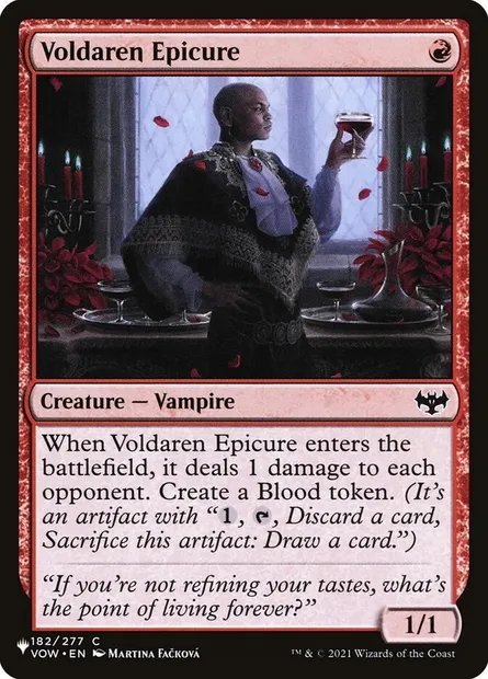 Épicurien Voldaren, carte Magic PLST VOW-182 — extension The List
