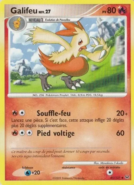Galifeu, carte Pokémon PL 45 — extension Platine