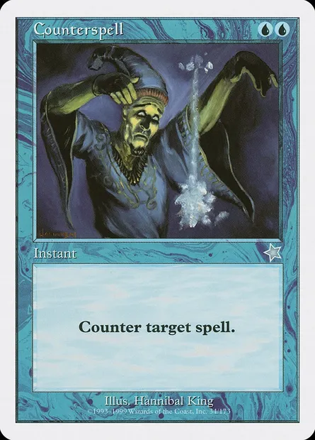 Counterspell, Magic card S99 34 — Starter 1999 set