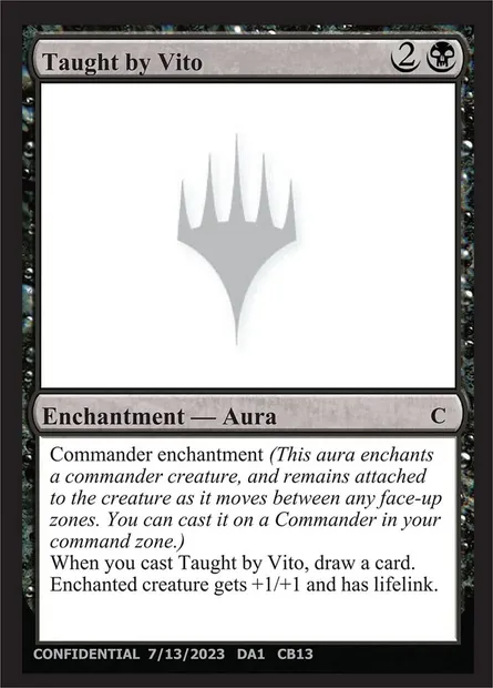 Taught by Vito, carte Magic UNK CB13b — extension Unknown Event