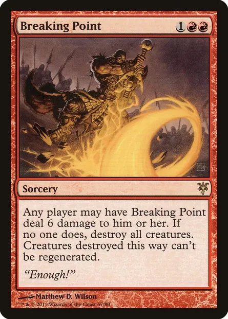 Point de rupture, carte Magic DDK 67 — extension Duel Decks: Sorin vs. Tibalt