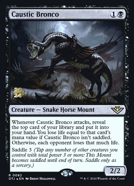 Caustic Bronco, Magic card POTJ 82s — Outlaws of Thunder Junction Promos set