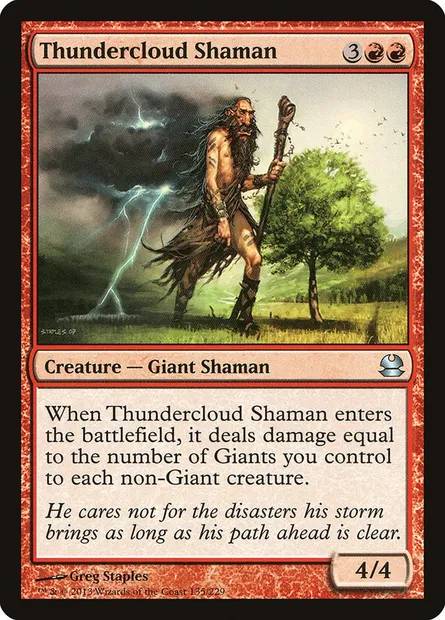Thundercloud Shaman, Magic card MMA 135 — Modern Masters set