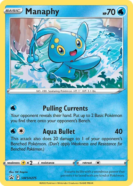 Manaphy, Pokémon card SWSH 275 — SWSH Black Star Promos set