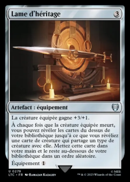 Lame d'héritage, carte Magic LTC 279 — extension Tales of Middle-earth Commander