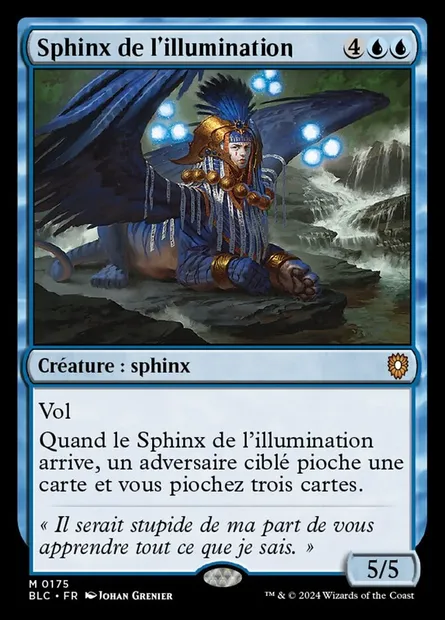Sphinx de l'illumination, carte Magic BLC 175 — extension Bloomburrow Commander
