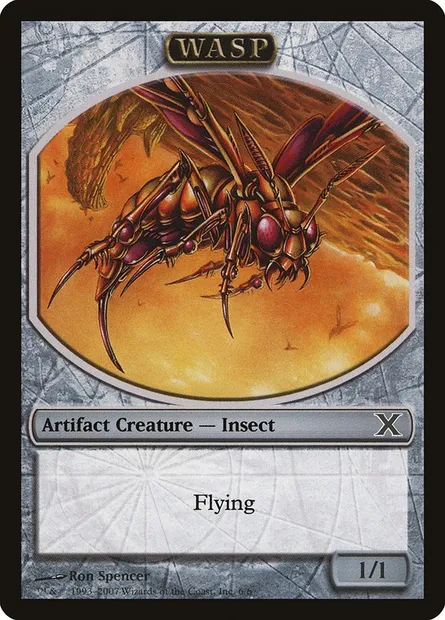 Wasp, Magic card T10E 6 — Tenth Edition Tokens set
