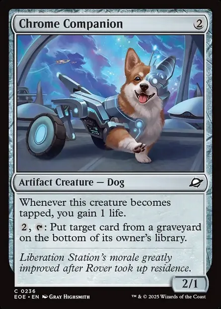 Chrome Companion, Magic card EOE 236 — Edge of Eternities set