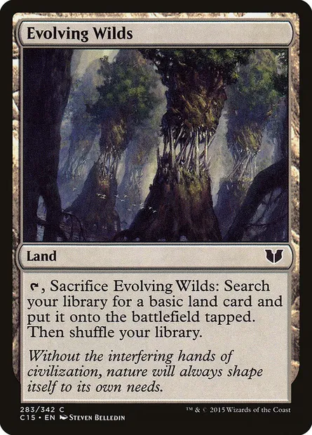 Evolving Wilds, Magic card C15 283 — Commander 2015 set