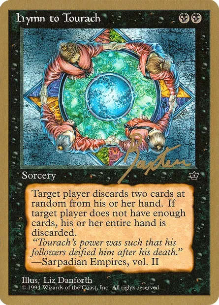 Hymn to Tourach, Magic card PTC gb38b — Pro Tour Collector Set set