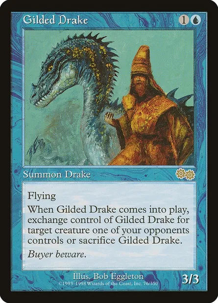 Gilded Drake, Magic card USG 76 — Urza's Saga set