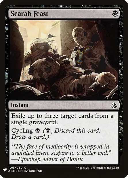 Scarab Feast, Magic card PLST AKH-106 — The List set